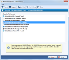 WholeClear MBOX to NSF Converter software