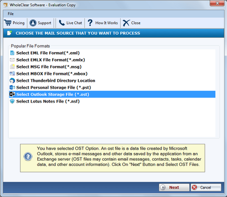 WholeClear OST to MBOX Converter Software